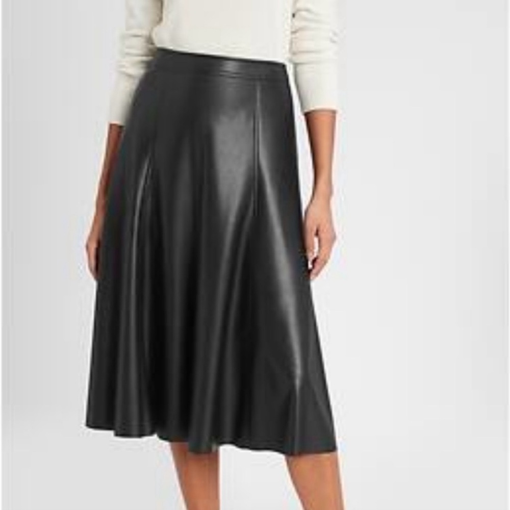 BANANA REPUBLIC Vegan Leather Midi Skirt